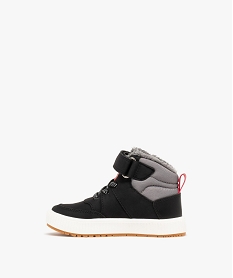 boots bebe garcon fourrees a col matelasse avec scratch noir standard bottes et chaussures montantesF352601_3