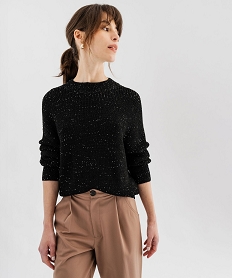 pull avec sequins femme noir pullsF356501_2