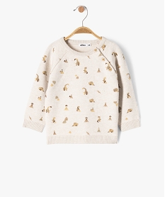 GEMO Pull à manches raglan imprimé dinosaures bébé garçon Beige