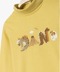 tee-shirt manches longues et col roule imprime dinosaures bebe garcon jaune tee-shirts manches longuesF357401_2