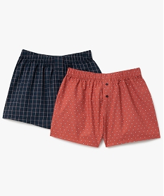 GEMO Caleçons imprimés homme (lot de 2) Rouge