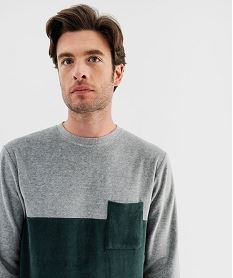 pyjama en velours bicolore homme vertF358201_2