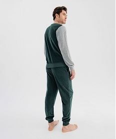 pyjama en velours bicolore homme vertF358201_3