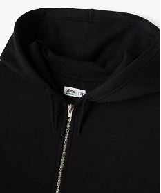sweat zippe a capuche fille noir standard sweatsF359801_2