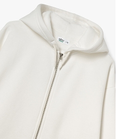 sweat zippe a capuche fille beige sweatsF359901_2