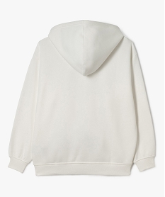 sweat zippe a capuche fille beige sweatsF359901_3