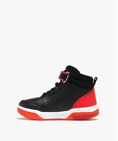 baskets garcon montantes et fourrees a semelle lumineuse - spiderman noir standardF360701_3