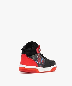baskets garcon montantes et fourrees a semelle lumineuse - spiderman noir standardF360701_4