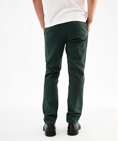 GEMO Pantalon chino coupe slim en coton stretch homme vert standard