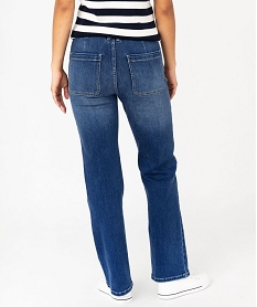 jean coupe flare en coton stretch femme - lulucastagnette bleuF361901_3