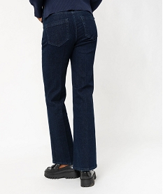 jean flare taille haute en denim extensible femme bleu taille hauteF362101_3