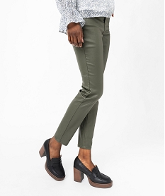 pantalon skinny enduit push-up taille haute femme vert pantalonsF362301_2