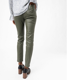 pantalon skinny enduit push-up taille haute femme vert pantalonsF362301_3