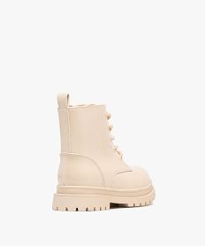 bottines fille vernies a lacets et a zip interieur semelle crantee beige standardF366601_4