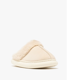 chaussons femme mules a col duveteux et semelle plateforme - banana moon roseF369701_2