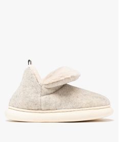 GEMO Chaussons femme boots à col duveteux retourné et semelle bubble - Banana Moon gris standard