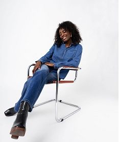 chemise en jean legere femme - lulucastagnette bleu chemisiersF373101_4