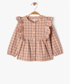 GEMO Blouse manches longues à carreaux bébé fille - LuluCastagnette Imprimé