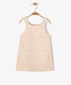 robe chasuble en velours cotele bebe fille beige robesF375301_4