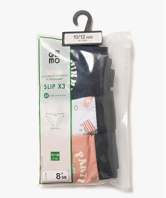GEMO Culottes en coton stretch motifs festifs fille (lot de 3) Multicolore