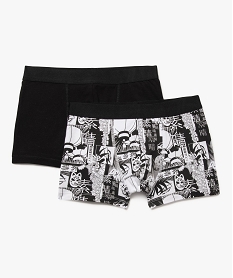 boxer en coton stretch motif manga (lot de 2) garcon noirF376701_3