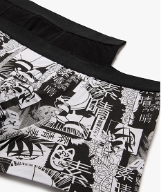 boxer en coton stretch motif manga (lot de 2) garcon noirF376701_4
