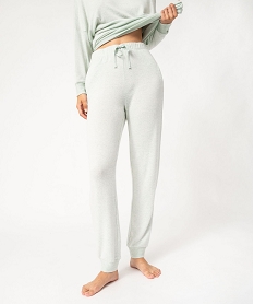 GEMO Pantalon de pyjama en maille fine femme Vert