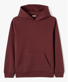 GEMO Sweat molletonné à capuche garçon rouge vif