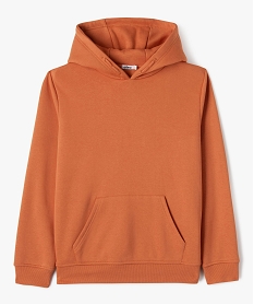 GEMO Sweat molletonné à capuche garçon orange standard