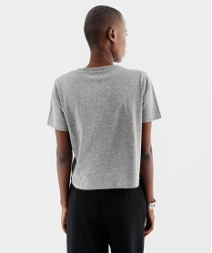 tee-shirt manches courtes avec studs femme gris t-shirts manches courtesF384101_3