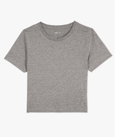 tee-shirt manches courtes avec studs femme gris t-shirts manches courtesF384101_4
