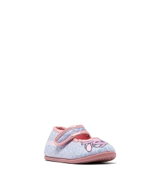 chaussons ballerines a bride scratch imprimes fille - stitch bleu standardF384801_2