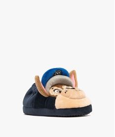 chaussons garcon en velours avec col elastique chase - pat patrouille bleu standardF384901_2