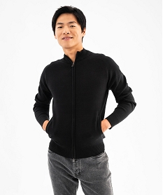 GEMO Gilet zippé à col montant homme noir standard
