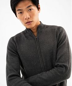 gilet zippe a col montant homme gris giletsF385101_2