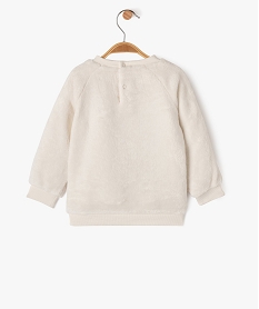 sweat en maille peluche avec motif dinosaure brode bebe garcon beige sweatsF386301_3