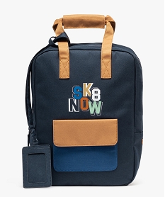 GEMO Sac à dos en toile garçon Bleu
