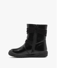 boots fille fourrees et vernies a zip avec etoiles a paillettes noir vifF406401_3