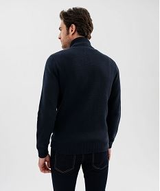 gilet bimatiere matelasse homme bleu giletsF407101_3