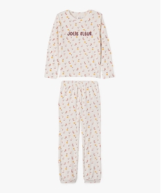 GEMO Pyjama en velours à motifs fleuris fille imprime flowers
