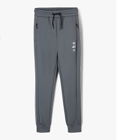 GEMO Pantalon de sport avec liserés contrastants garçon gris standard