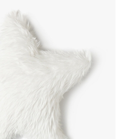 coussin forme etoile en fourrure imitation blanc standardF413001_2