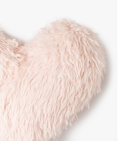coussin forme cœur en fourrure imitation roseF413101_2