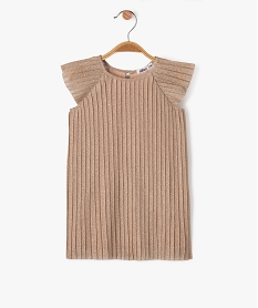 GEMO Robe plissée pailletée bébé fille Jaune