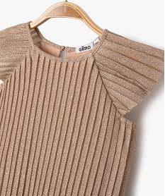 robe plissee pailletee bebe fille jaune robesF415301_2