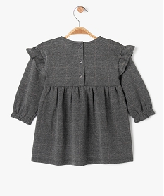 robe manches longues avec volants epaules bebe fille - lulucastagnette gris robesF415401_3