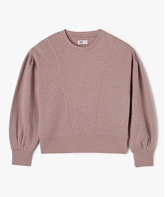 GEMO Sweat court intérieur molletonné fille Beige
