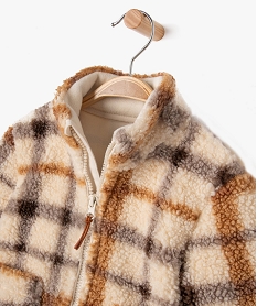 blouson en maille sherpa avec doublure polaire bebe garcon beige sweatsF420101_2