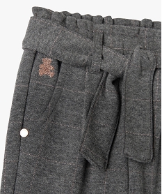 pantalon en maille aspect flanelle bebe fille - lulucastagnette gris leggingsF420401_2