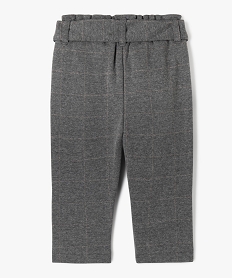 pantalon en maille aspect flanelle bebe fille - lulucastagnette gris leggingsF420401_3